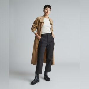 Everlane Organic Straight-Leg Pant in Black Size 00